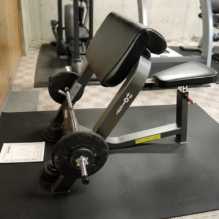 Hoist Preacher Curl Fitness Bench and Free Weights EBTH