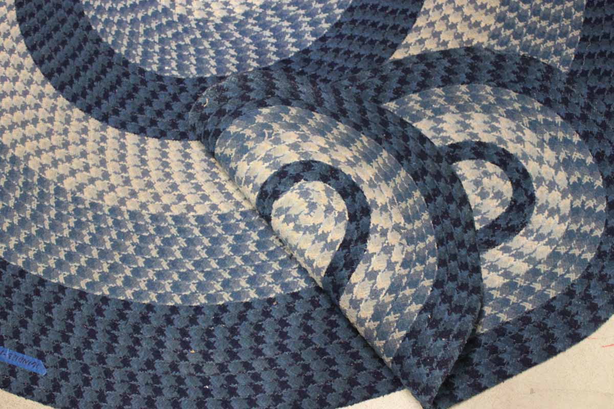 Blue and White Braided Rug Set EBTH