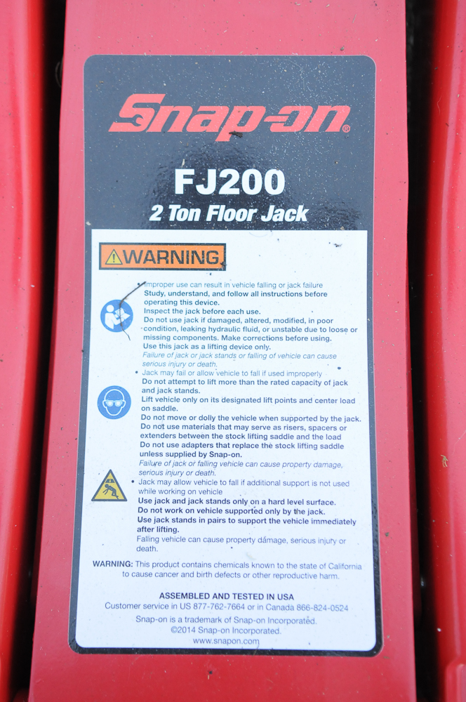 Snapon FJ200 2 Ton Floor Jack EBTH