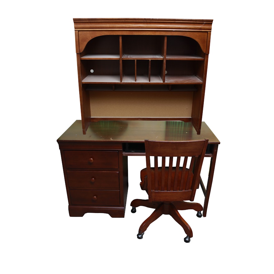 Stanley Furniture Young America Brown Wood Desk Ebth