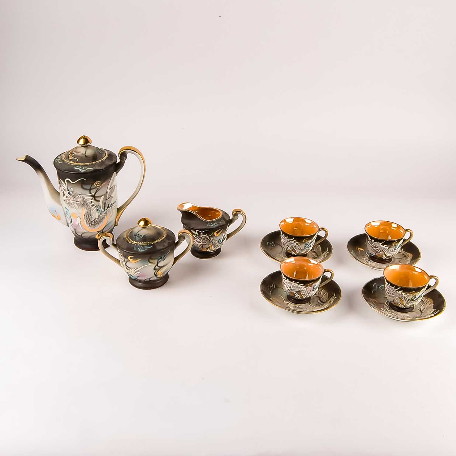 Occupied Japan Moriage Dragonware Tea Set EBTH