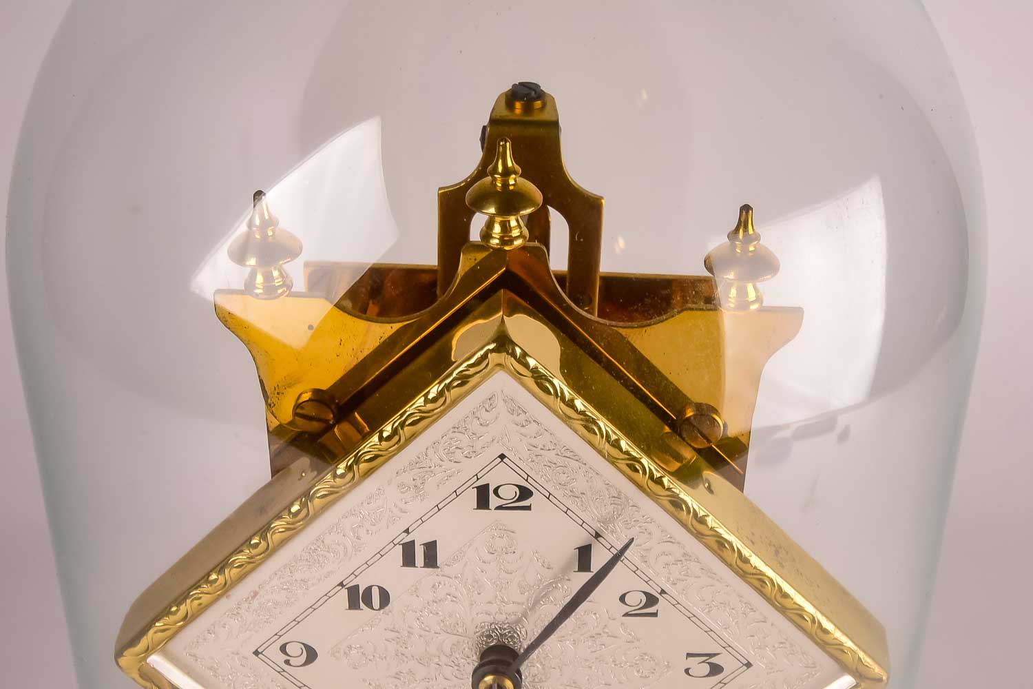 Vintage German Glass Dome Anniversary Clock EBTH