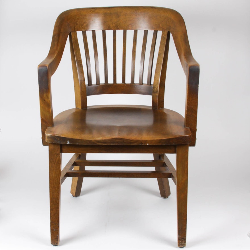Wooden W H Gunlocke Chair Co Hardwood Chair Ebth