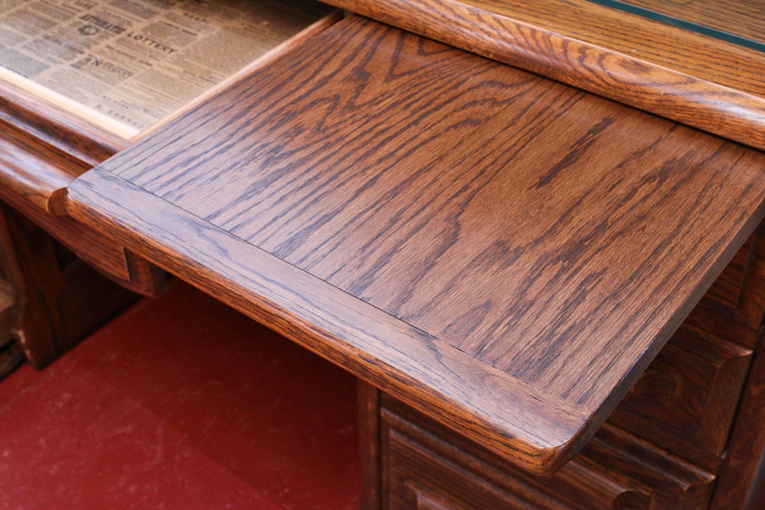 Oak Creek by Riverside Roll Top Desk with Chair EBTH