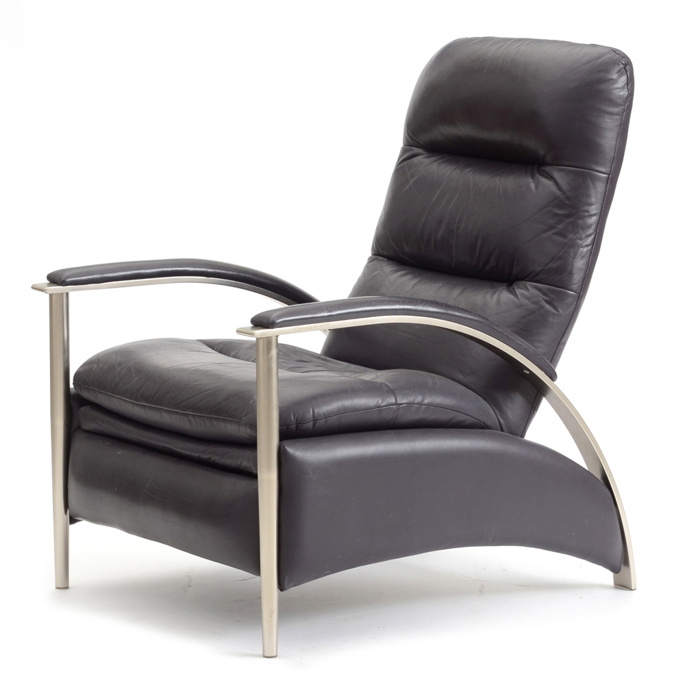 Ethan Allen Modern Style Leather Recliner EBTH