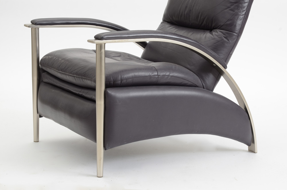 Ethan Allen Modern Style Leather Recliner EBTH