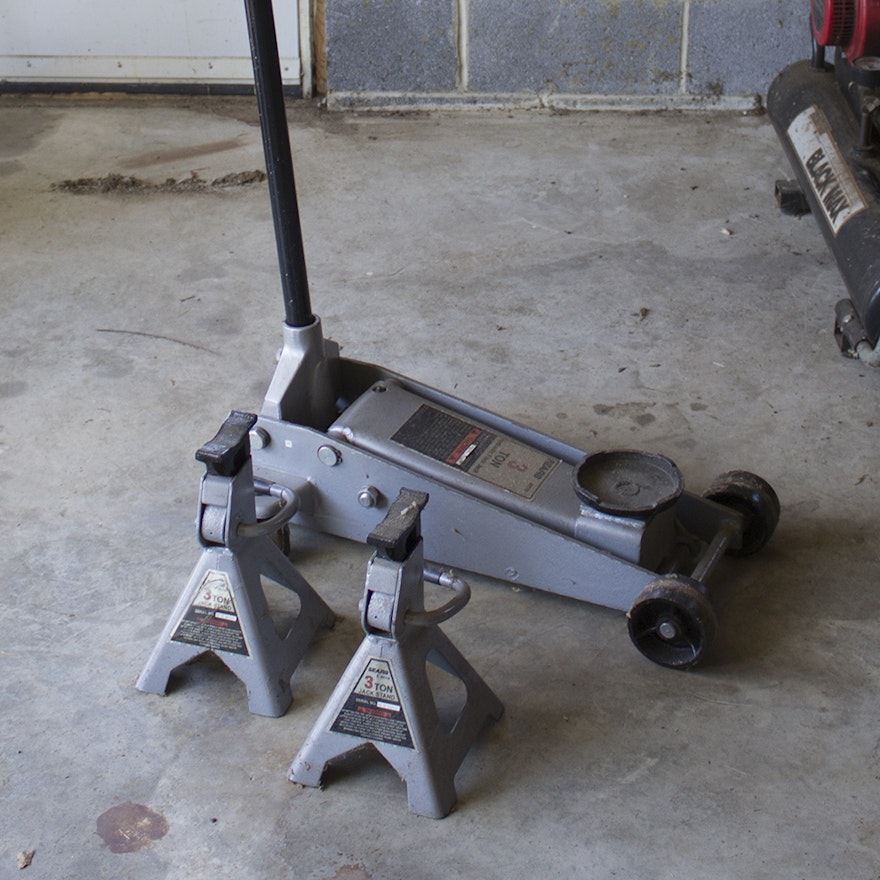 Craftsman 3 Ton Hydraulic Floor Jack Set Ebth