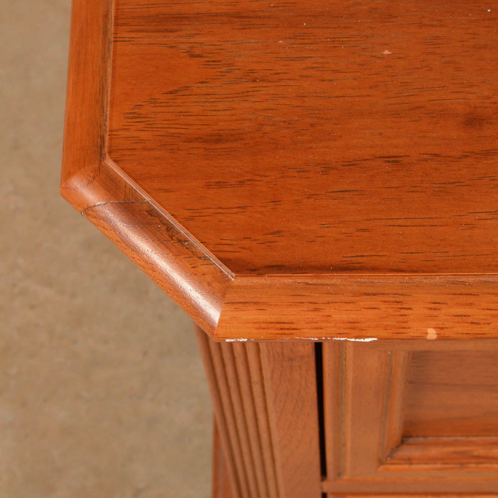 Two Drawer Nightstand in Golden Oak Finish EBTH