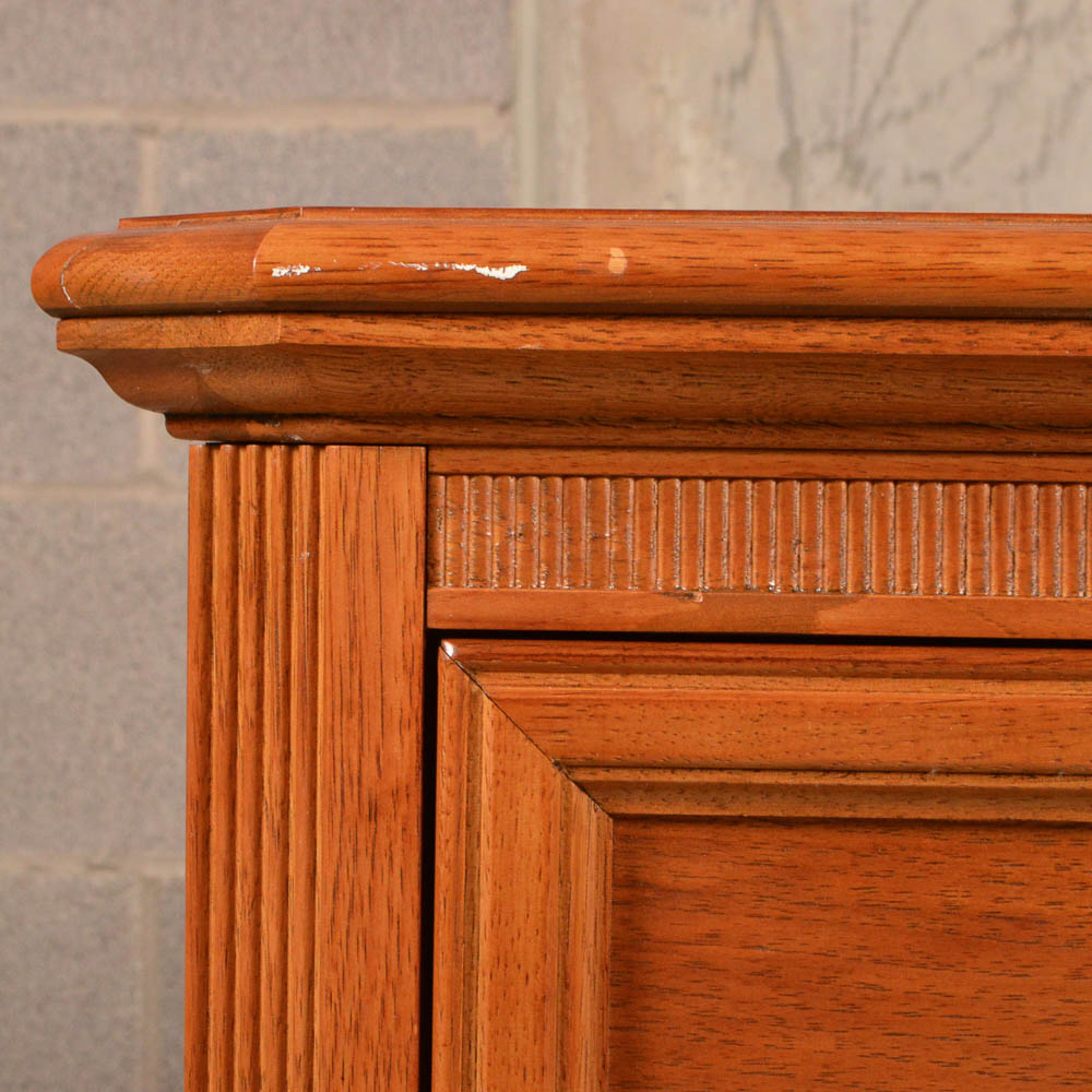 Two Drawer Nightstand in Golden Oak Finish EBTH