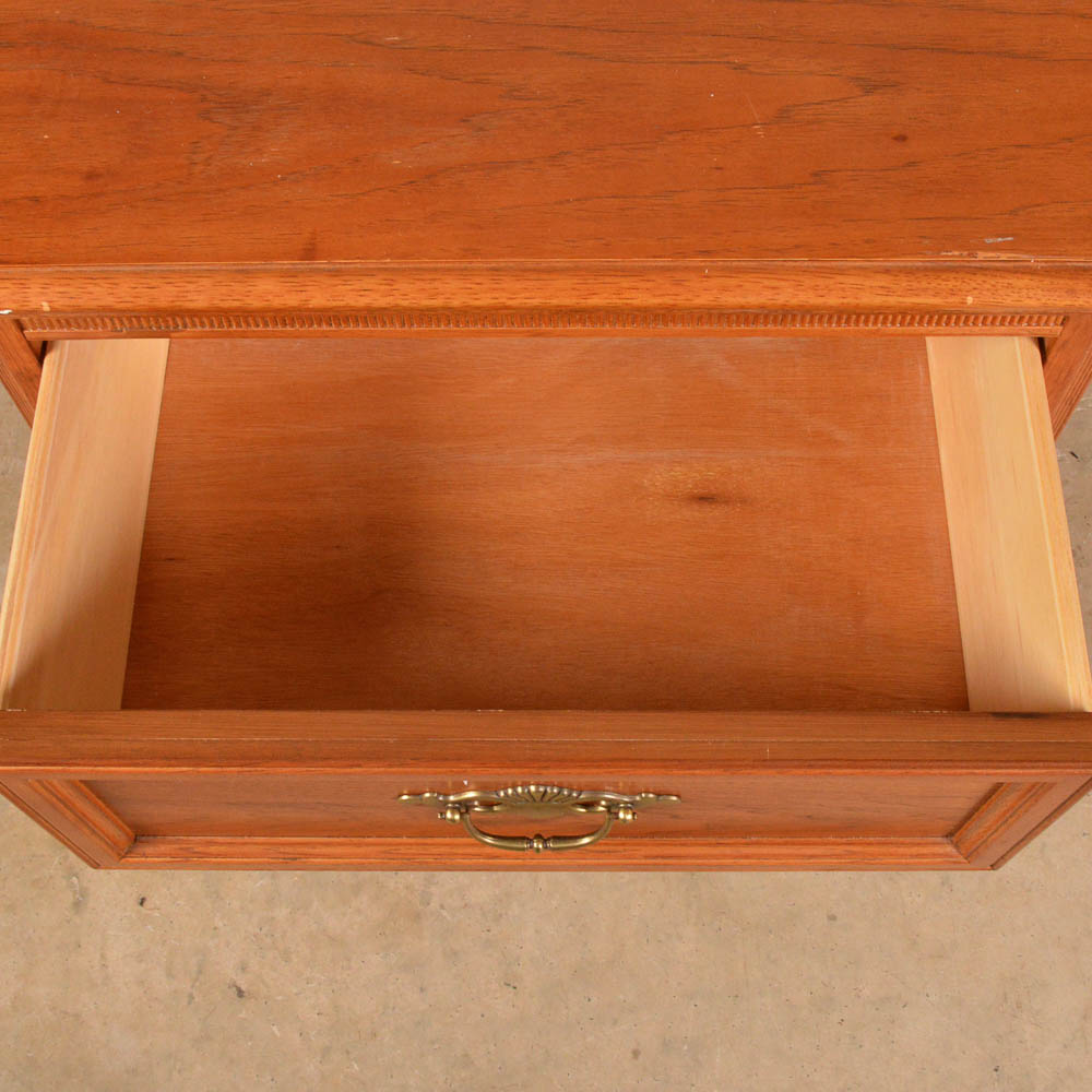 Two Drawer Nightstand in Golden Oak Finish EBTH