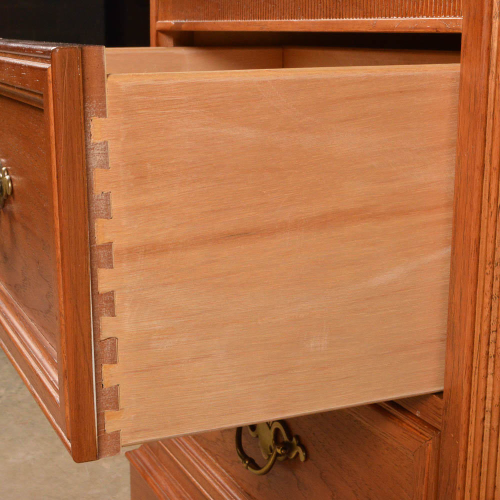 Two Drawer Nightstand in Golden Oak Finish EBTH