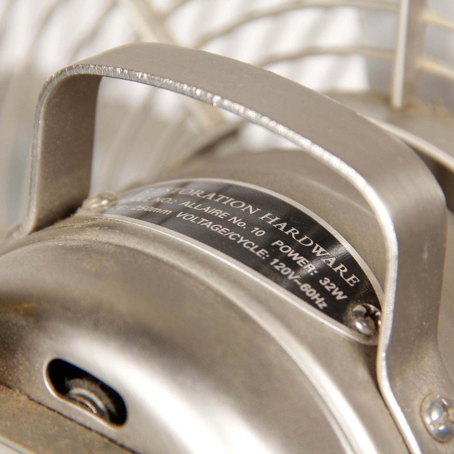 Restoration Hardware Allaire Nickel Floor Fan EBTH