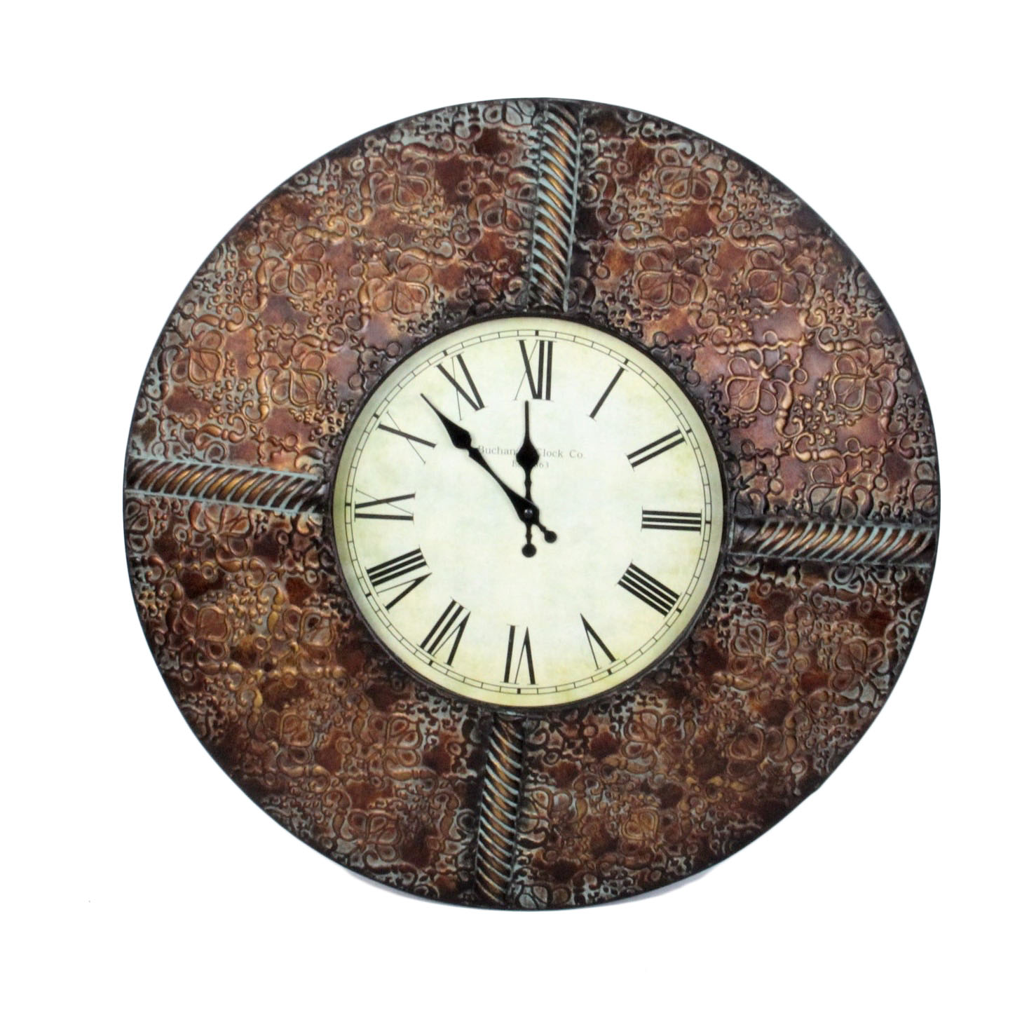 Buchanan Clock Co. Round Metal Wall Clock EBTH