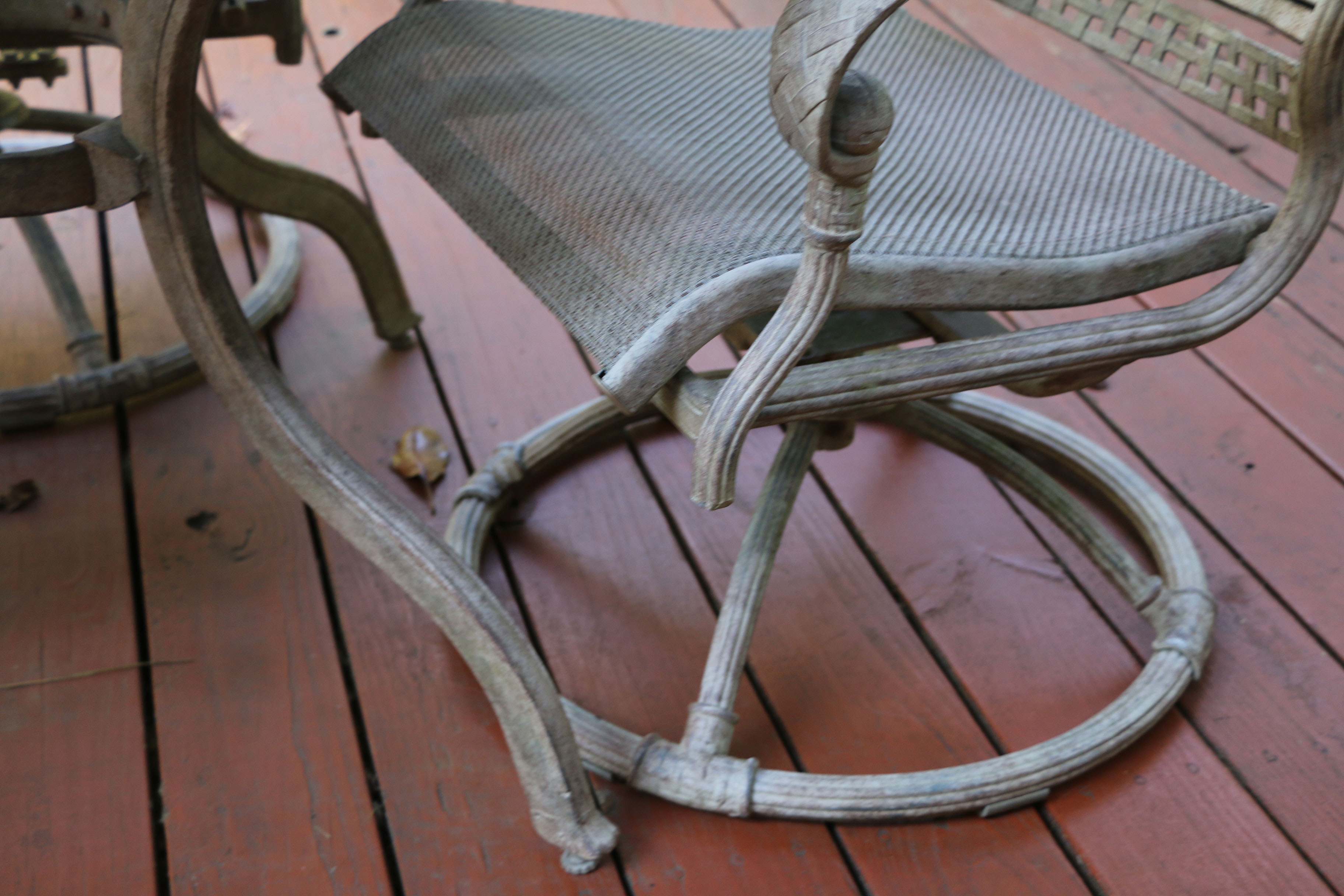 Early 21st Century Nine-Piece Patio Dining Set