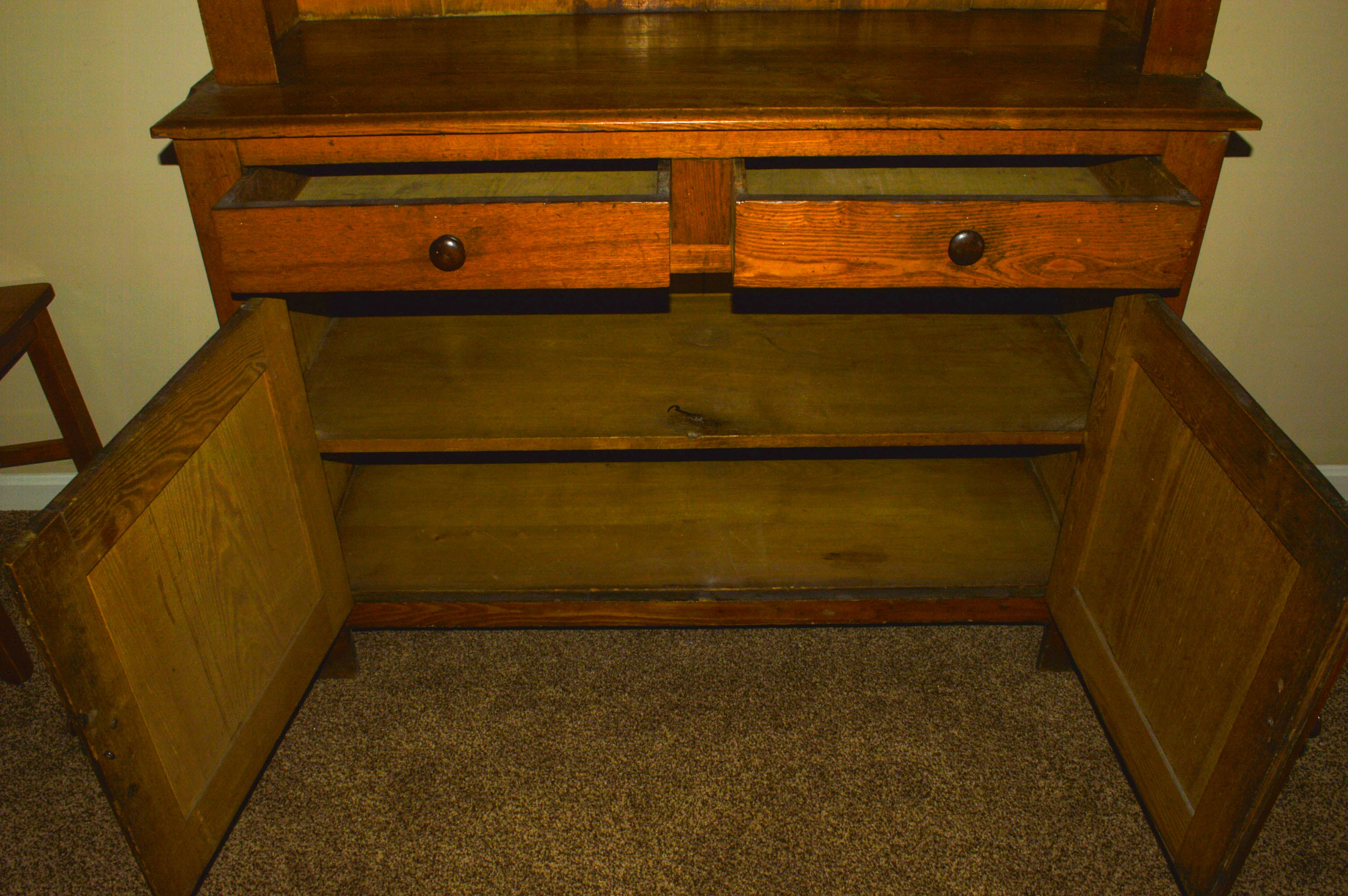 Antique Oak Stepback Cupboard EBTH