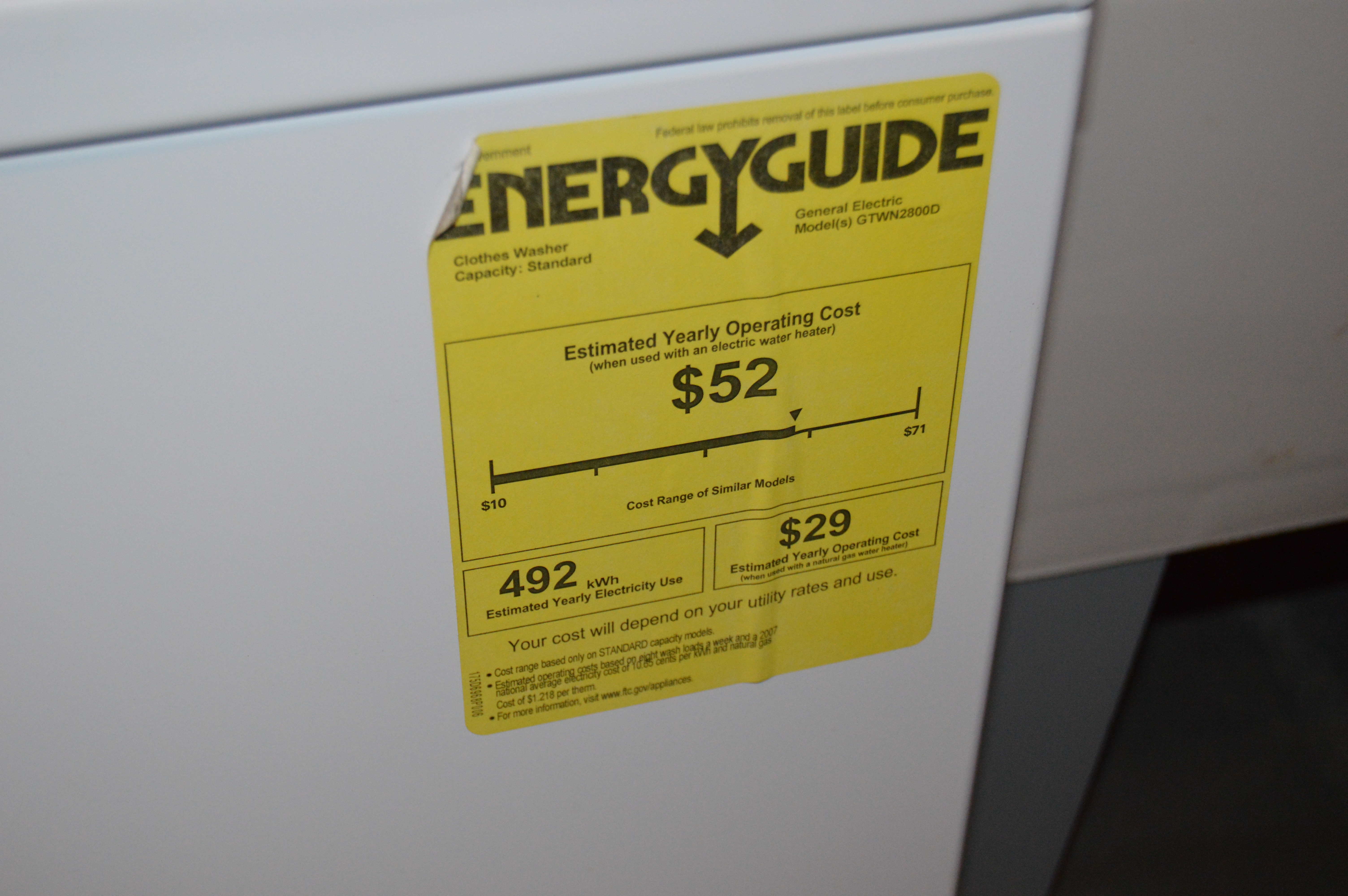 General Electric Top Load Washer EBTH