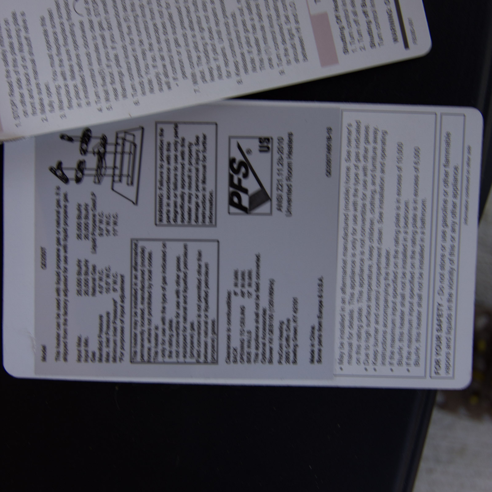 PFS Natural and Propane Gas Unvented Room Heater EBTH