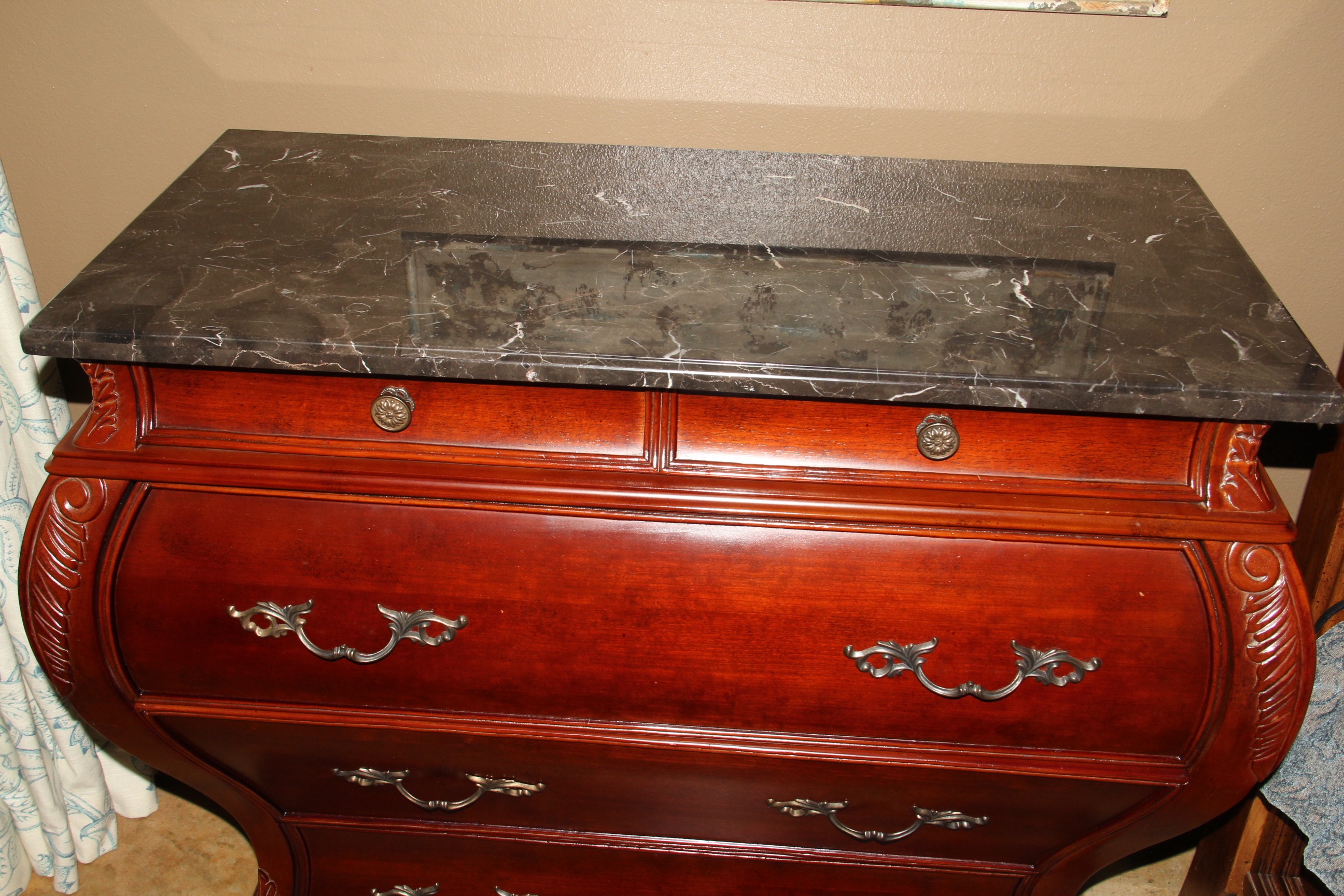Bombay® Furniture Co. Marble Top Bombe Chest EBTH