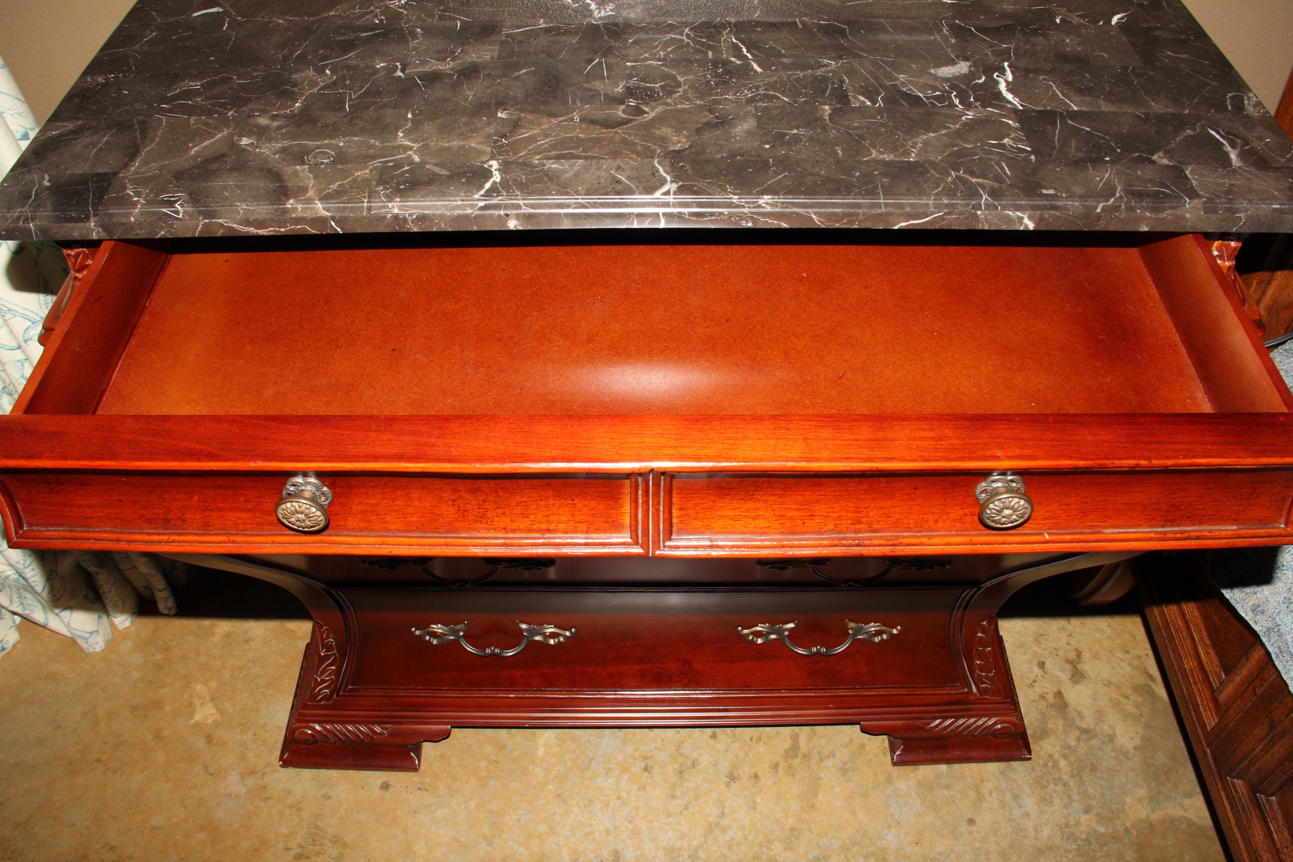 Bombay® Furniture Co. Marble Top Bombe Chest EBTH