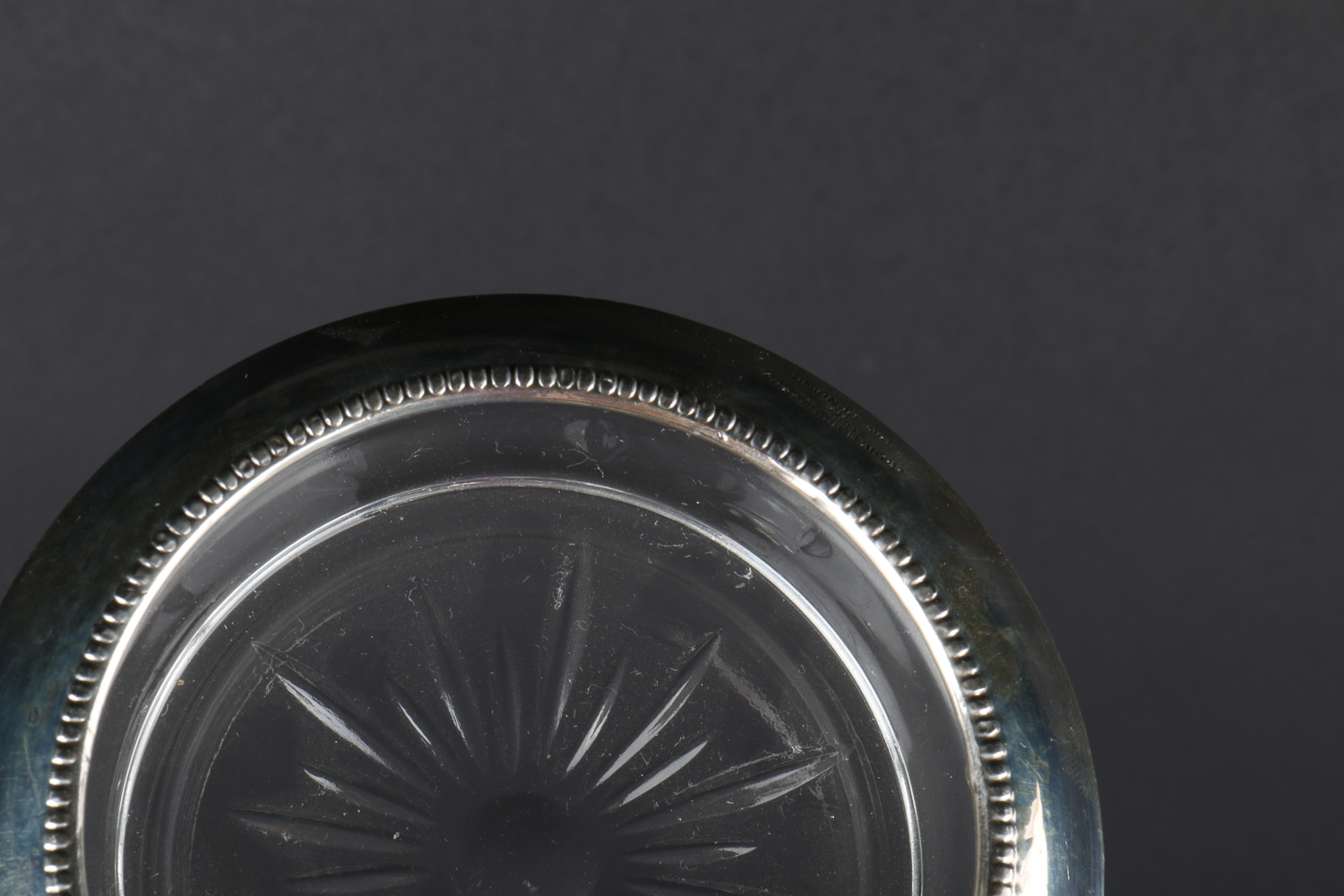 Vintage Whiting Glass and Sterling Silver Coasters EBTH