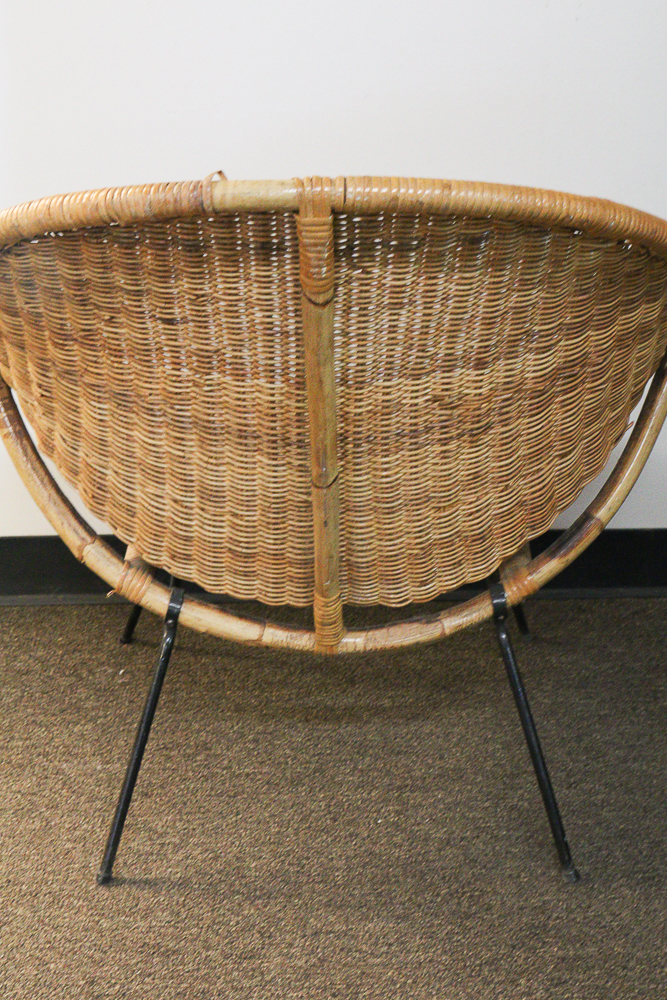 Vintage Rattan Saucer Chair EBTH