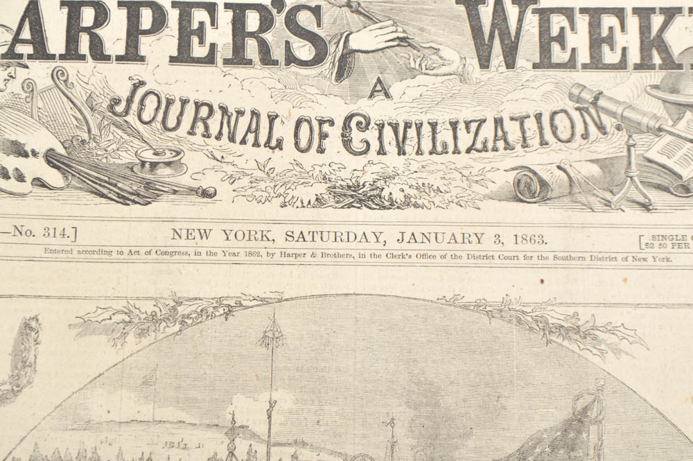 January 3, 1863 Issue of "Harper's Weekly" EBTH
