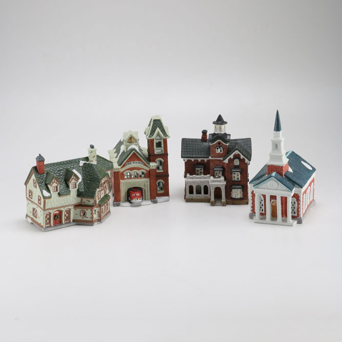 Dickens Keepsake Porcelain Lighted Houses EBTH