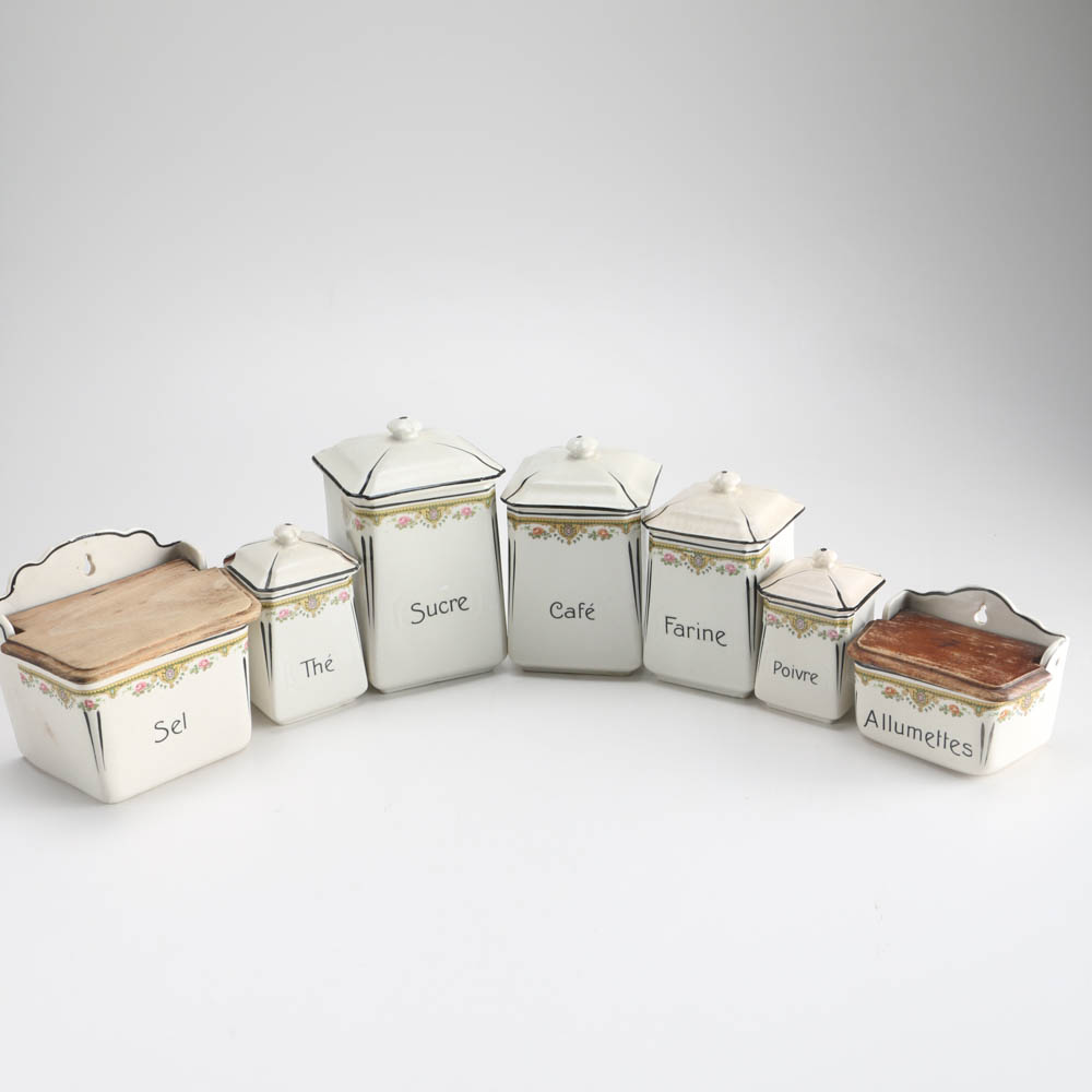 French Kitchen Ceramic Container Set EBTH