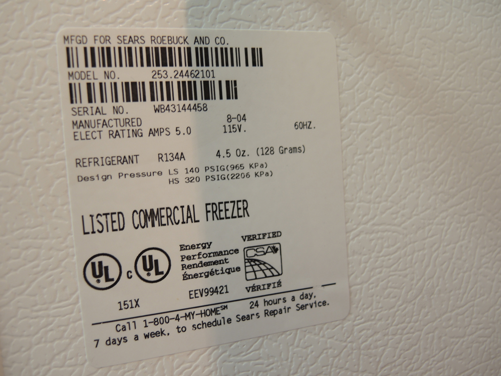 Kenmore White Frost Free Commercial Freezer EBTH