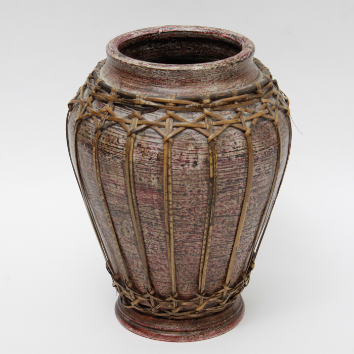 Wicker Wrapped Vase EBTH