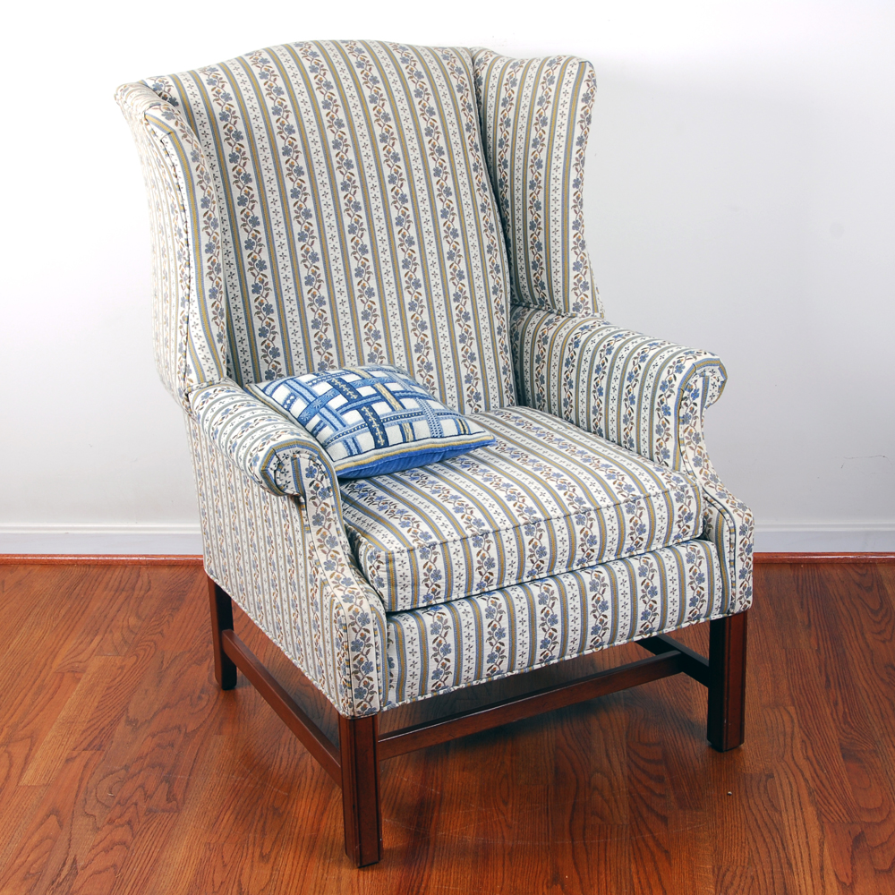 Ethan Allen Traditional Classic Wingback Chair Ebth
