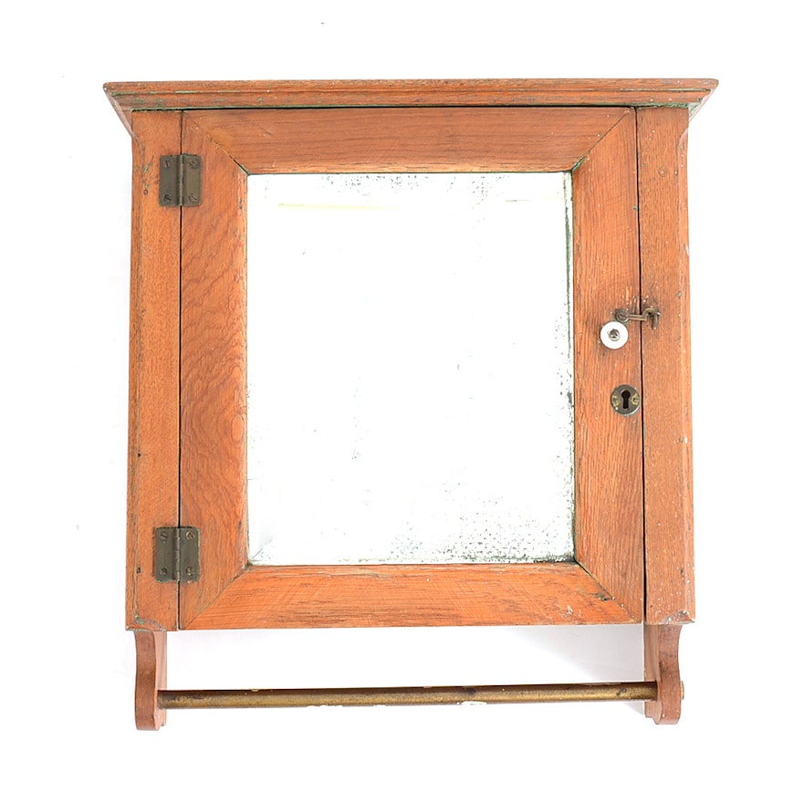 Oak Wood Medicine Cabinet : EBTH