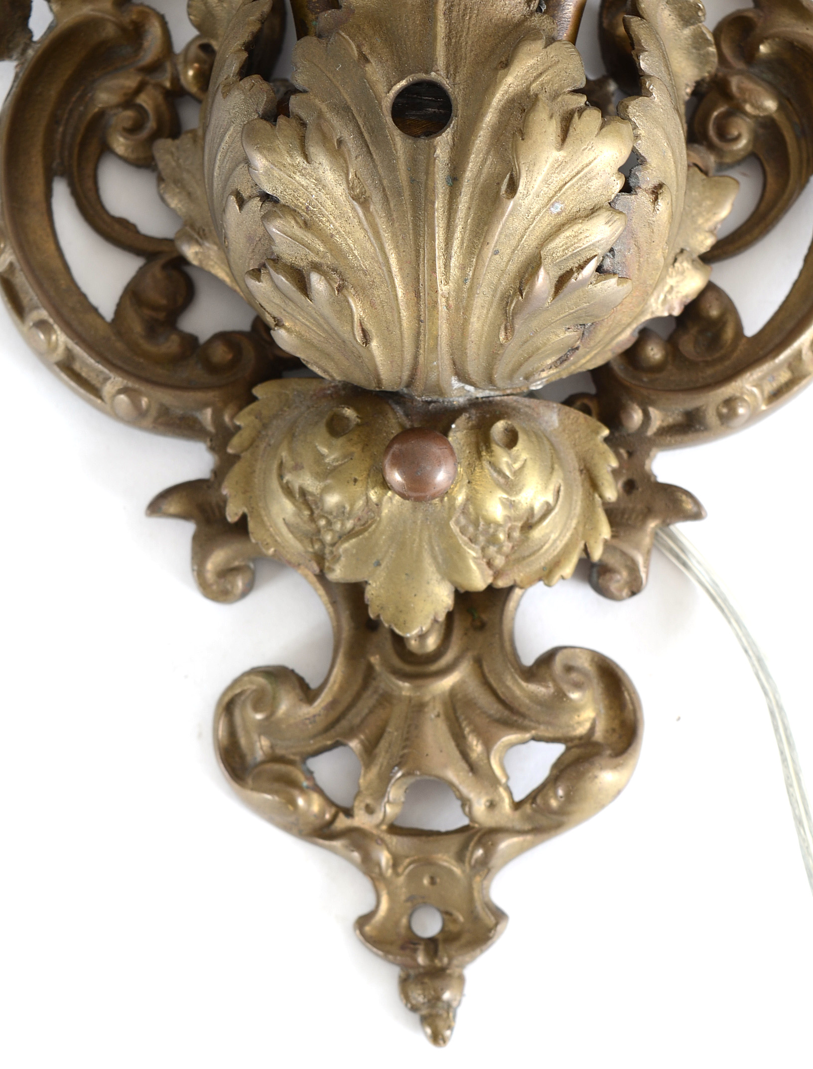 Vintage Art Nouveau Wall Sconce with Mirror EBTH