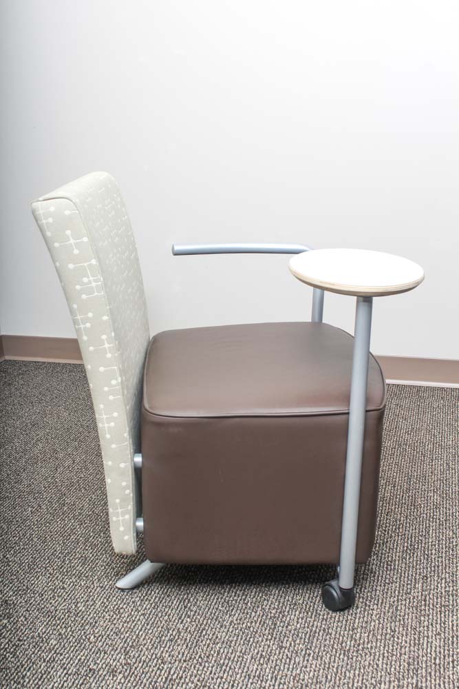 Pair of Contemporary Tablet Arm Lounge Chairs EBTH