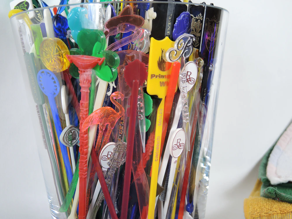 Vintage Bar Towels Collection with English Pub Logos and Swizzle Sticks | EBTH vintage bar towels