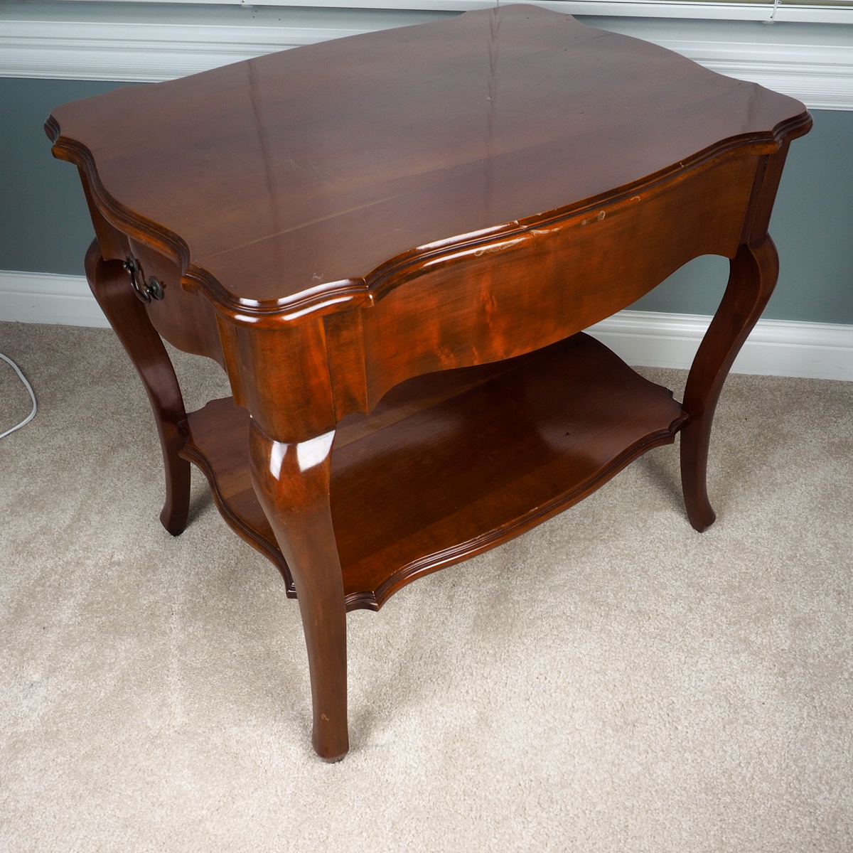 Two Tier Queen Anne Style End Table EBTH