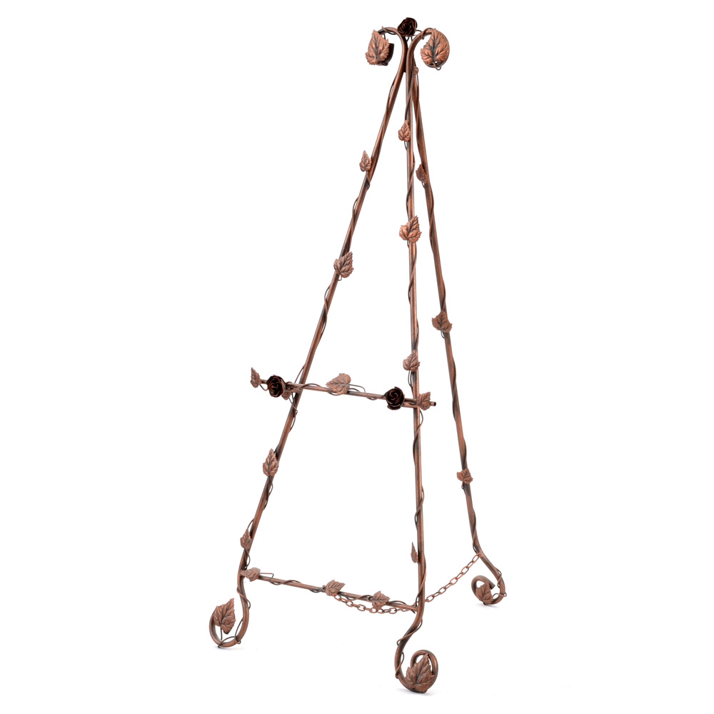 Vintage Copper Tone Wrought Iron Floor Easel EBTH