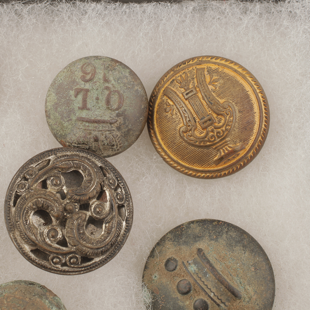 Collection of Antique Military Buttons EBTH