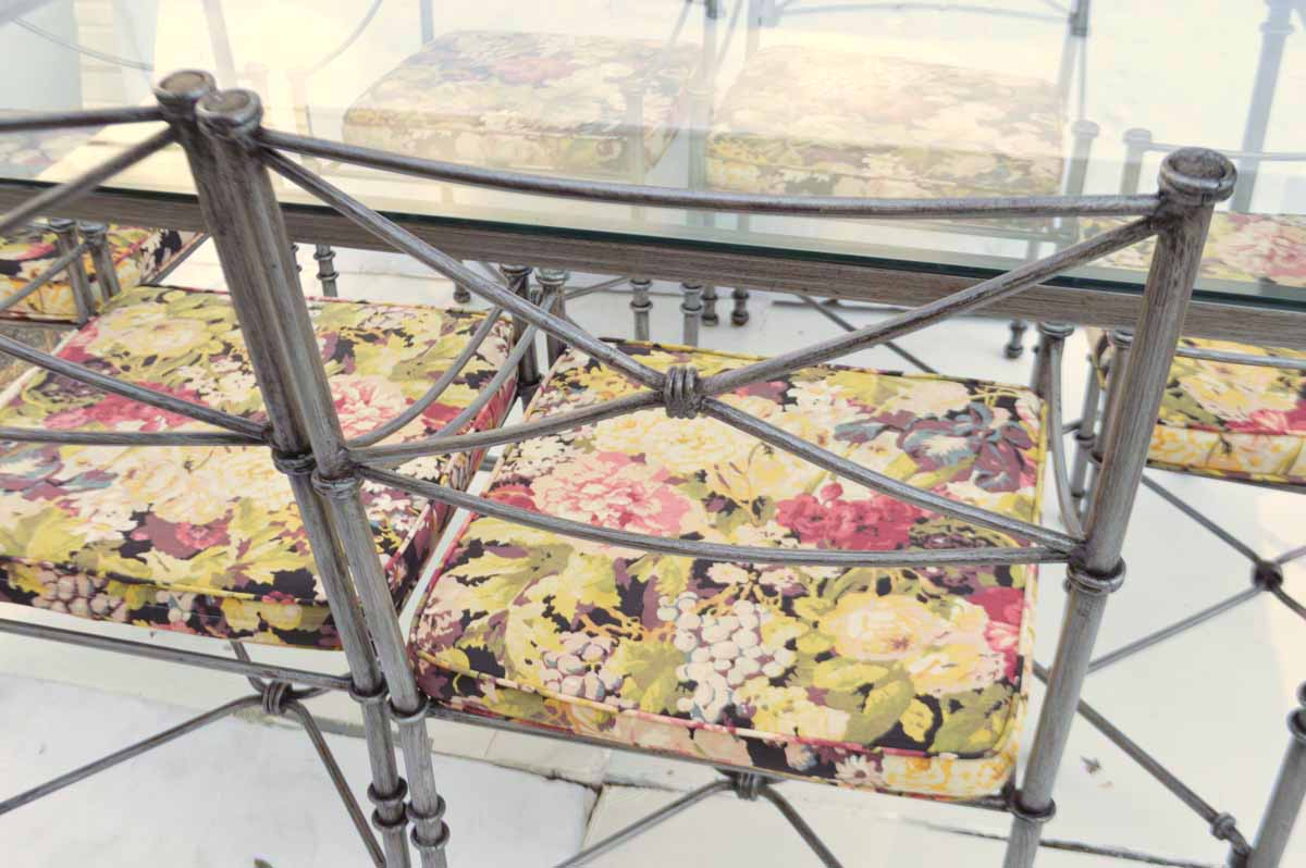 Pier One Glass Top Dining Table with Six Chairs EBTH