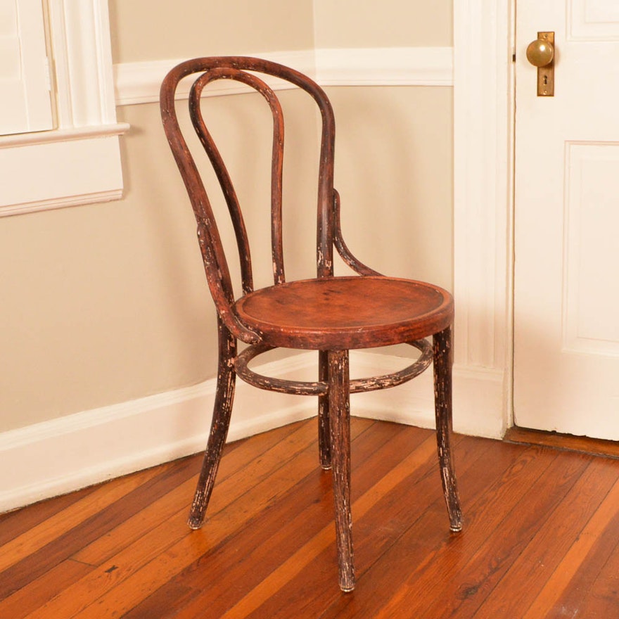 Vintage Oak Bentwood Ice Cream Parlor Chair