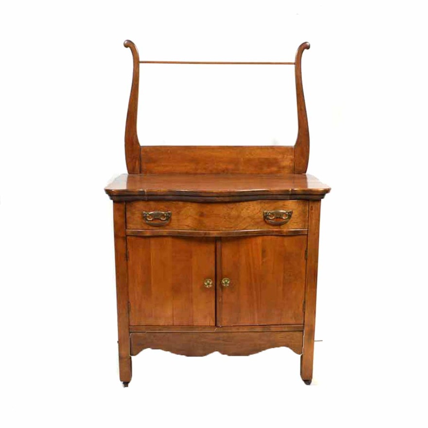 1890s Oak Dry Sink With Towel Bar Ebth 1890s Oak Dry Sink With Towel Bar