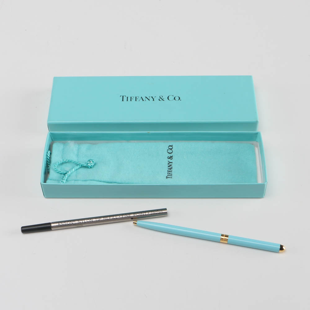 Tiffany & Co. Blue Purse Pen and Anson Tip Refill EBTH