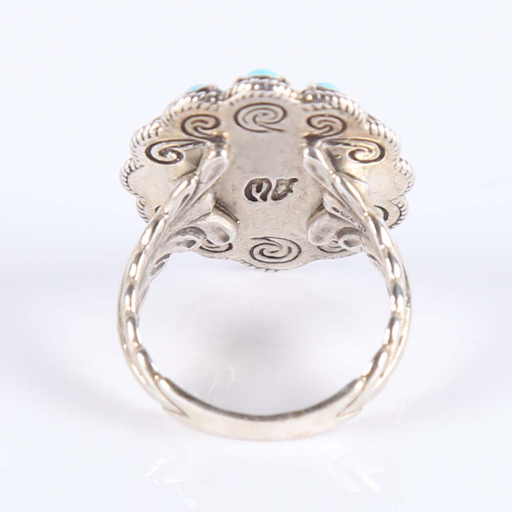 Sterling Silver Squash Blossom Ring EBTH