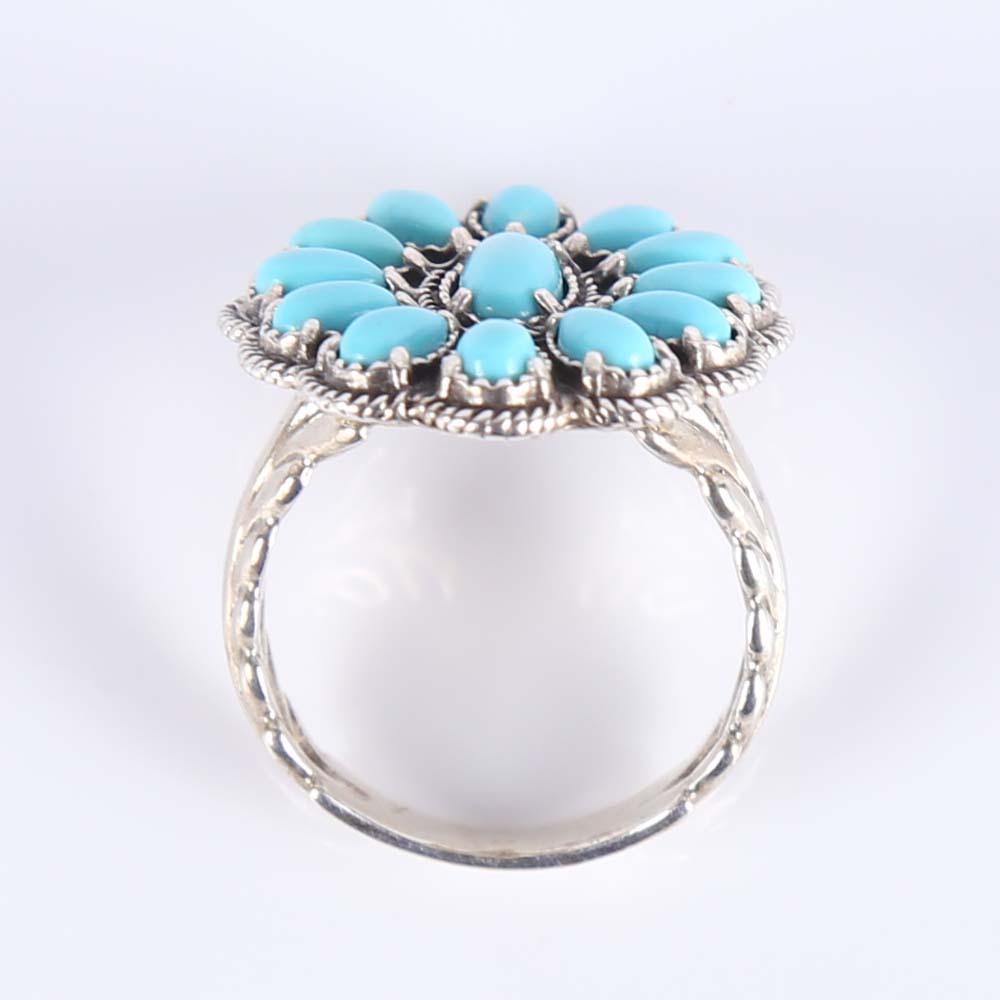 Sterling Silver Squash Blossom Ring EBTH