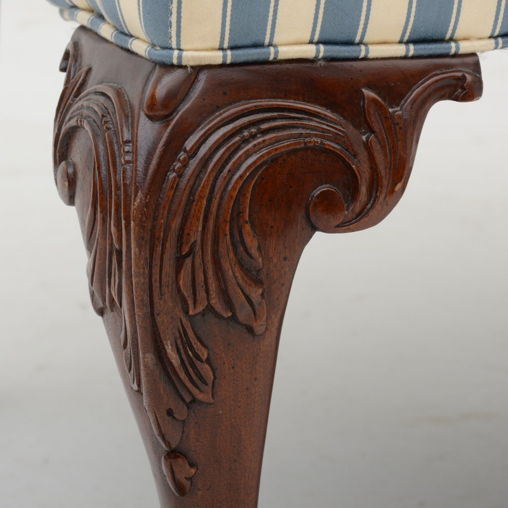 Blue and White Striped Loveseat EBTH