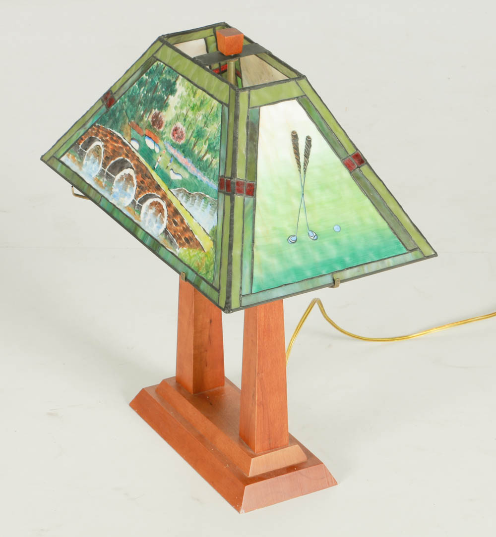 Stained Glass Golf Lamp EBTH