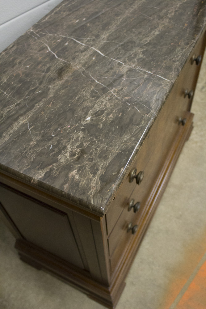 Ethan Allen Marble Topped Chest of Drawers EBTH