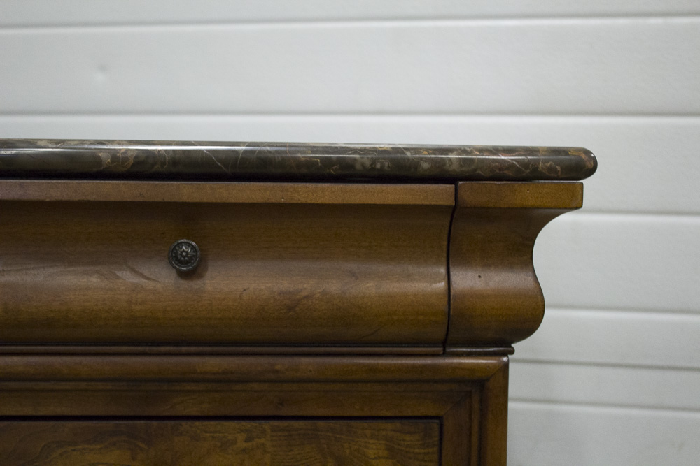 Ethan Allen Marble Topped Chest of Drawers EBTH