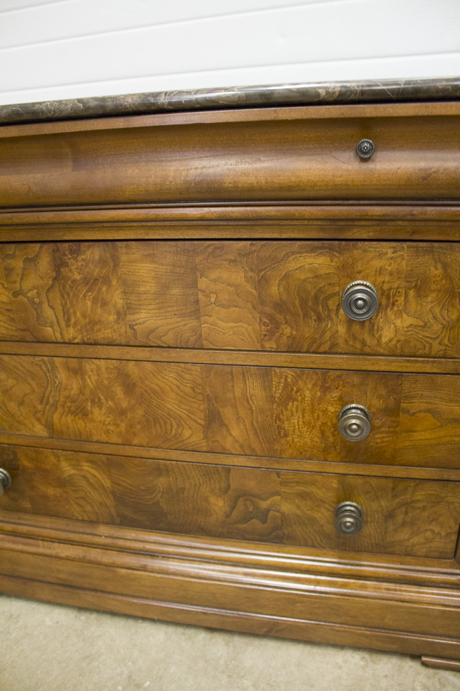 Ethan Allen Marble Topped Chest of Drawers EBTH