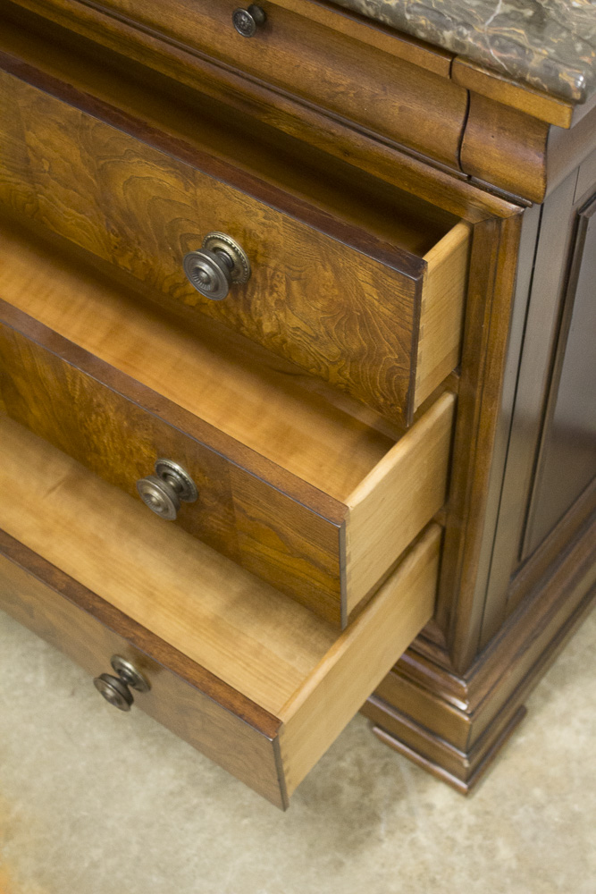 Ethan Allen Marble Topped Chest of Drawers EBTH